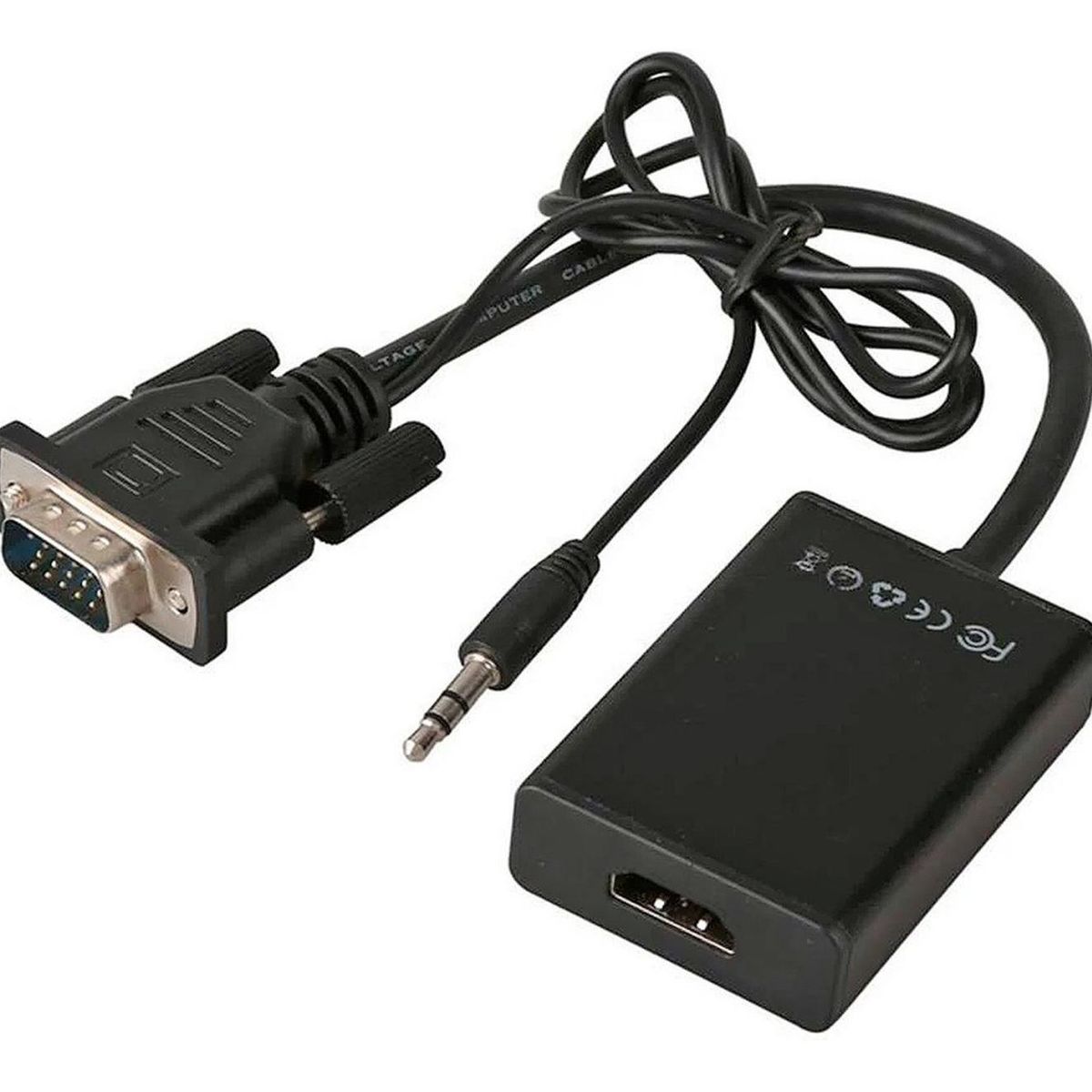 GEN - Adaptador Conversor Vga A Hdmi Convertidor Con Audio