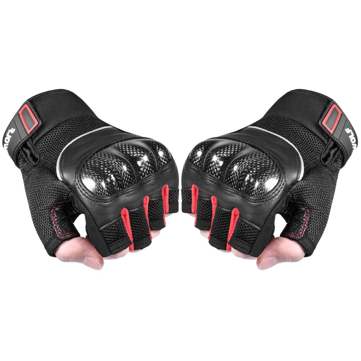 MOTOWOLF - Guantes Para Motociclismo Medio dedo Deportivos Motowolf 0327
