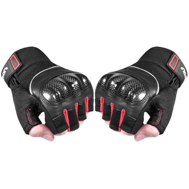 MOTOWOLF - Guantes Para Motociclismo Medio dedo Deportivos Motowolf 0327