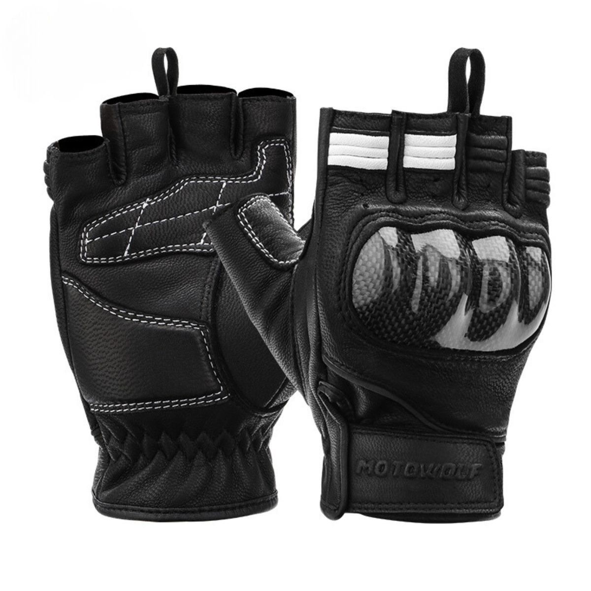 MOTOWOLF - Guantes Para Motociclismo Medio dedo Deportivos Motowolf 0334