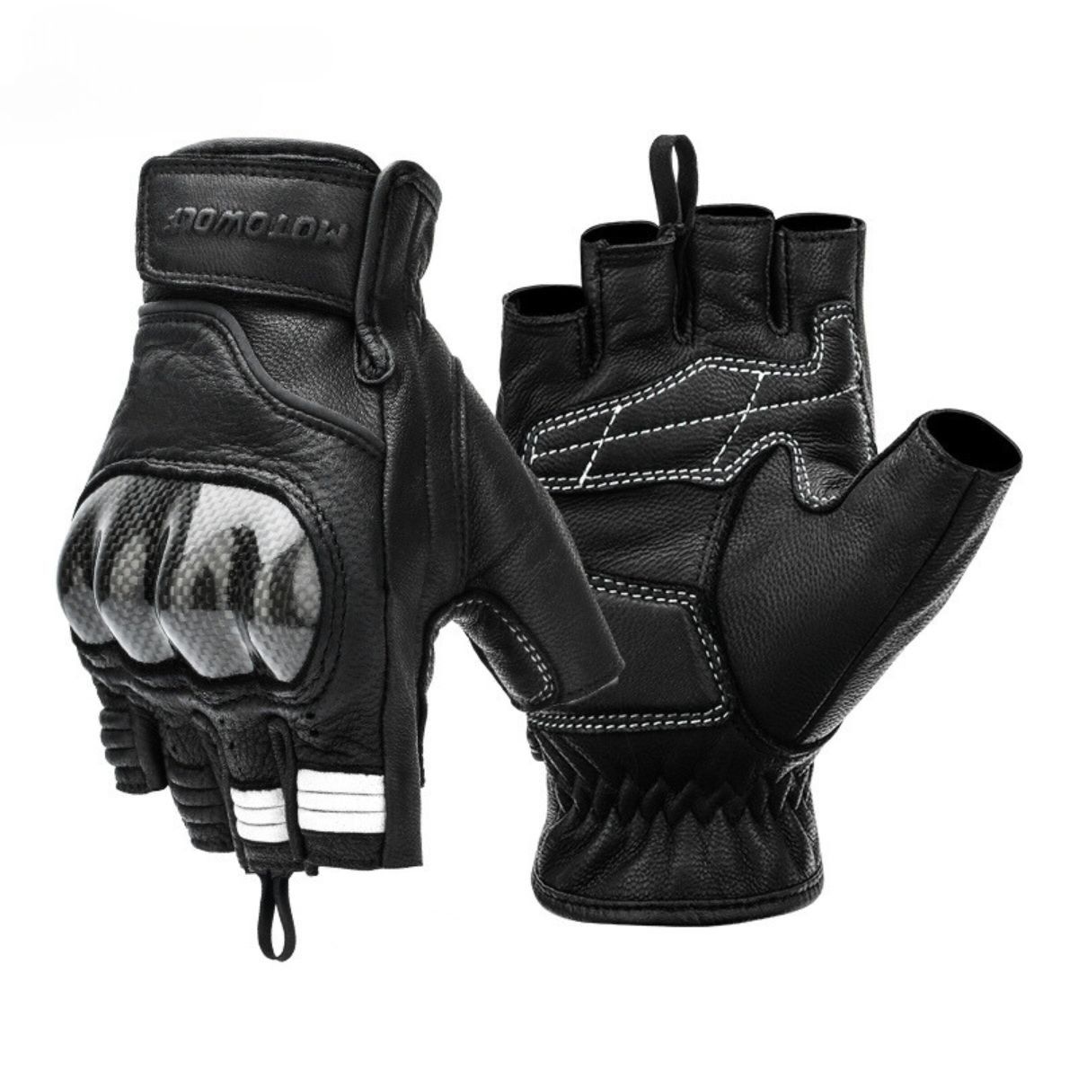 MOTOWOLF - Guantes Para Motociclismo Medio dedo Deportivos Motowolf 0334