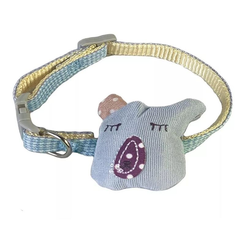 GENERICO - Collar De Algodon Para Mascotas Pequeñas Gato Perro Celeste