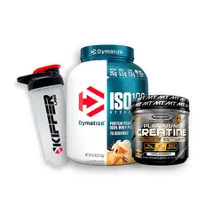 DYMATIZE - PACK ISO 100 + CREATINA PLATINUM + SHAKER - COOKIES