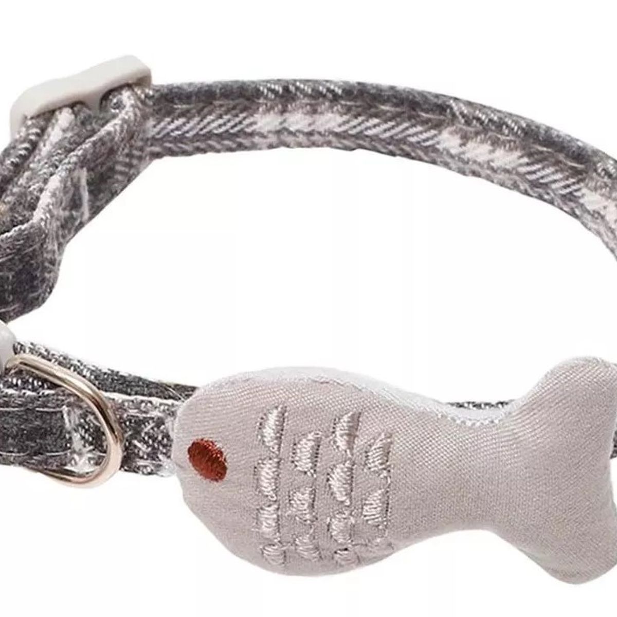GENERICO - Collar De Algodon Para Mascotas Pequeñas Gato Perro Gris