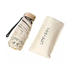 GENERICO - Mini Paraguas Plegable Portátil Blanco