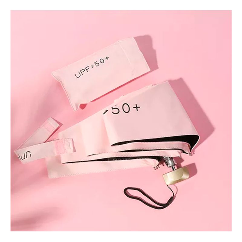 GENERICO - Mini Paraguas Plegable Portátil Rosa