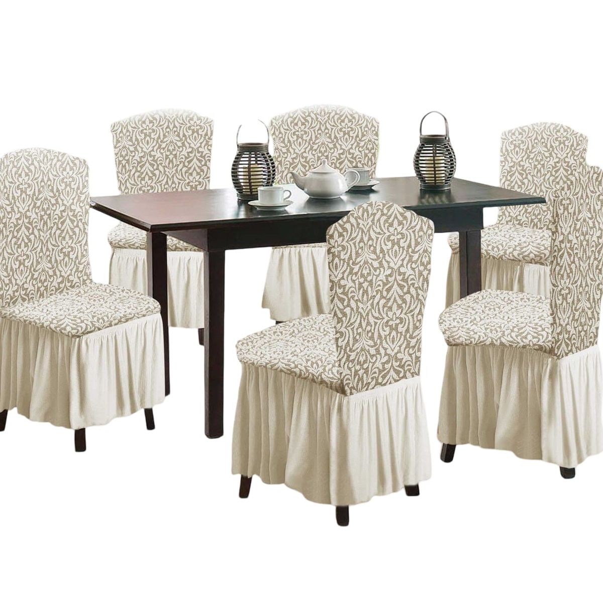 GENERICO - Fundas 3D para Sillas Turcas - Pack de 6 F1