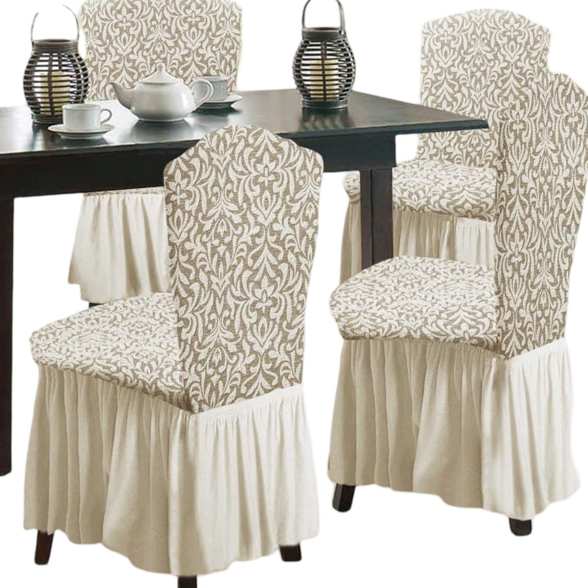 GENERICO - Fundas 3D para Sillas Turcas - Pack de 6 F1