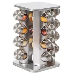 GENERICO - Especiero Condimentos 16 Piezas Acero. Inoxidable