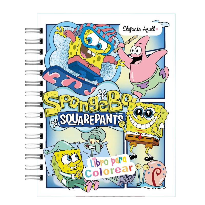 ELEFANTE AZULL - Libro para colorear Bob Esponjaxxx