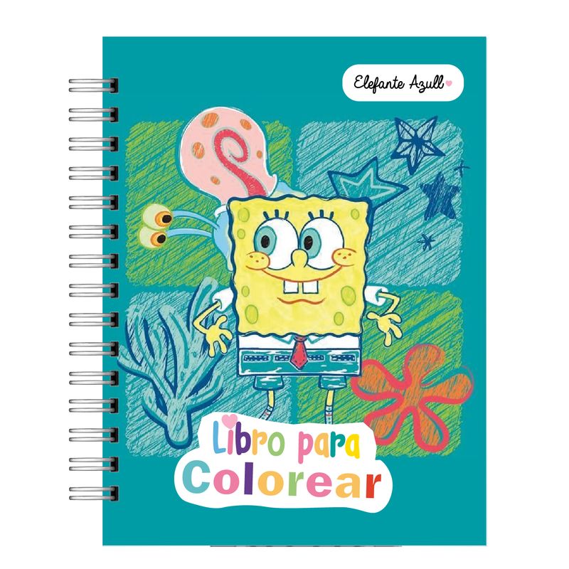 ELEFANTE AZULL - Libro para colorear Bob Esponjaxxx