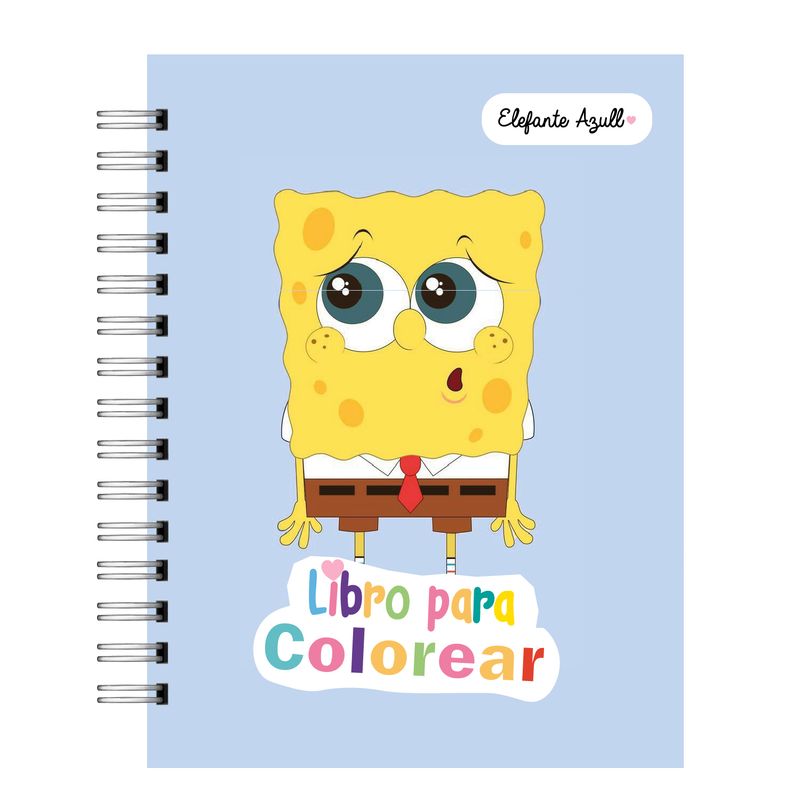 ELEFANTE AZULL - Libro para colorear Bob Esponjaxxx