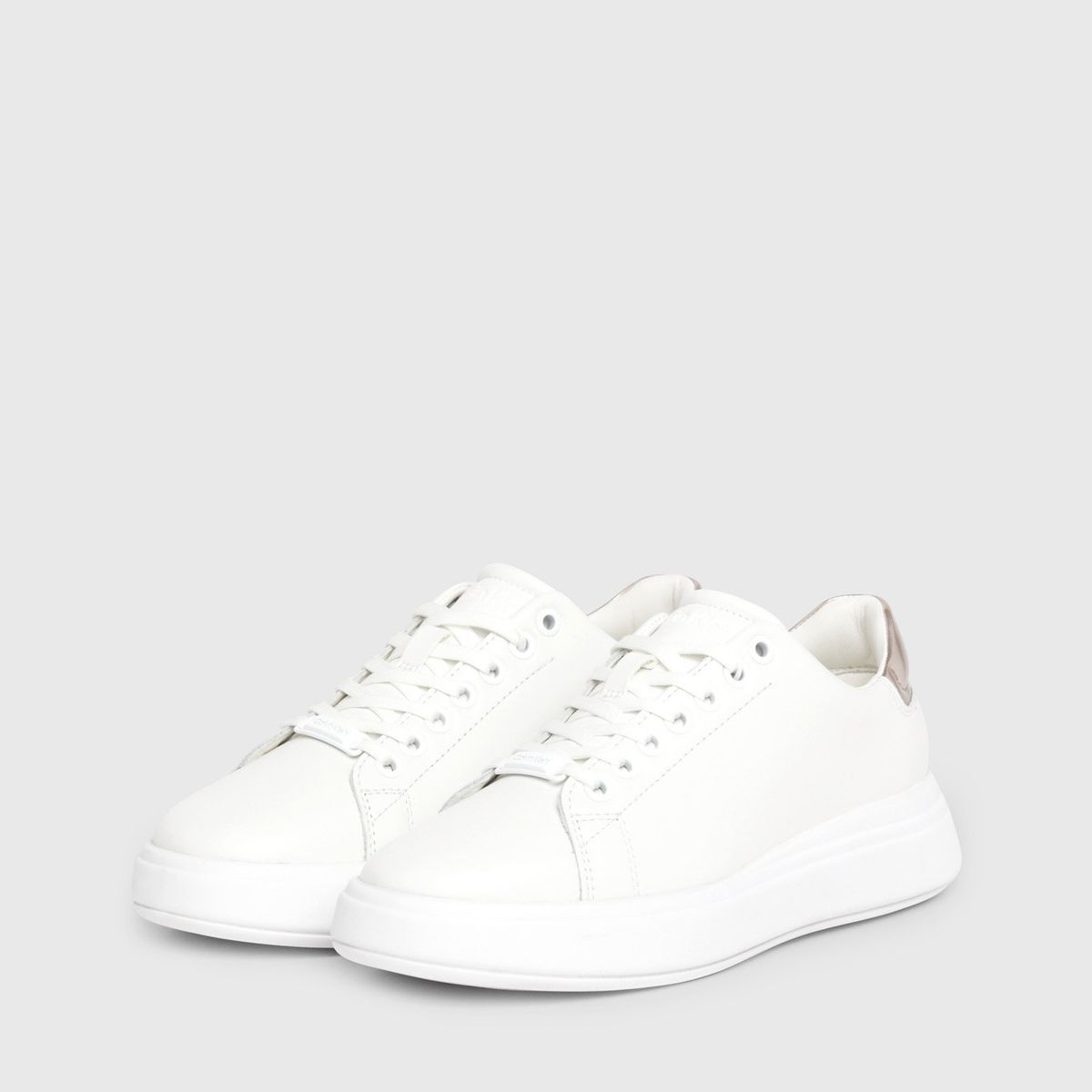 CALVIN KLEIN - Zapatillas de Cuero Cupsole Blanco Calvin Klein