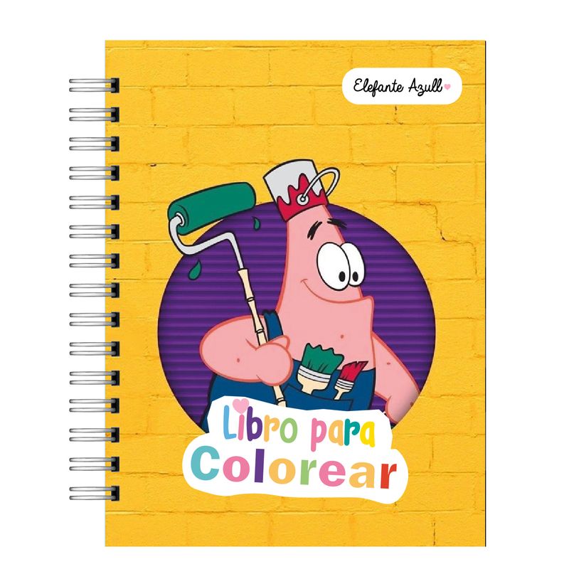 ELEFANTE AZULL - Libro para colorear Bob Esponjaxxx