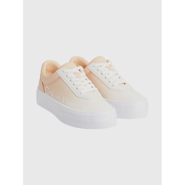 CALVIN KLEIN - Zapatillas de Cuero Bold Naranjo Calvin Klein