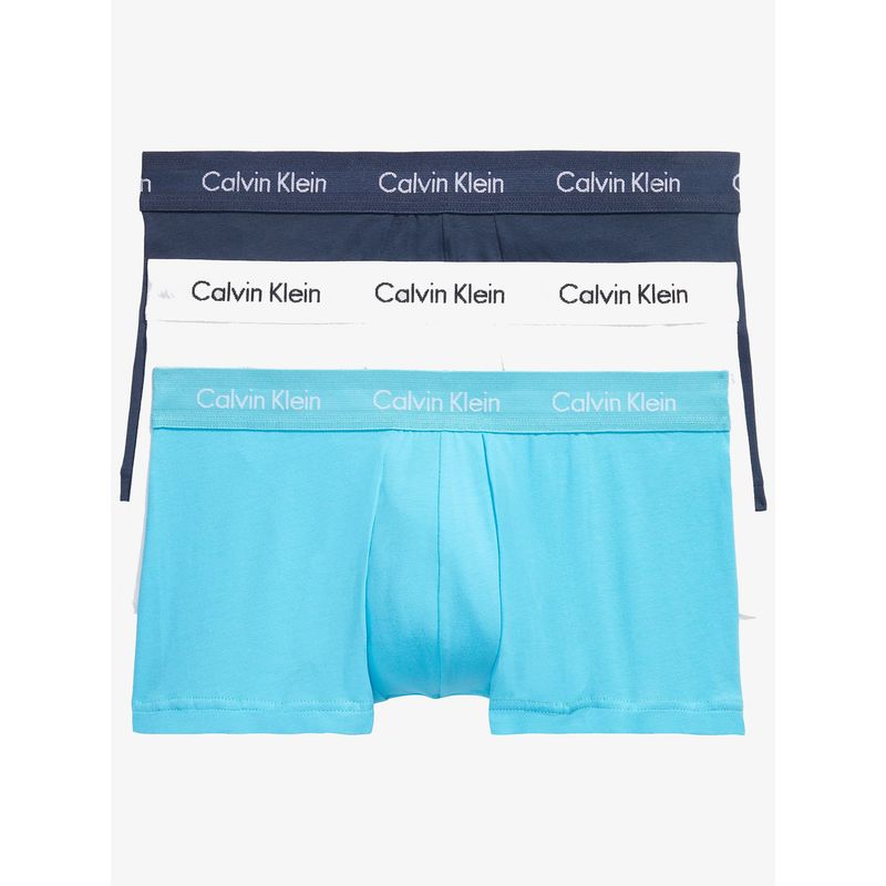 CALVIN KLEIN - Pack 3 Bóxers Low Rise Trunk Cotton Stretch Multicolor Calvin Klein