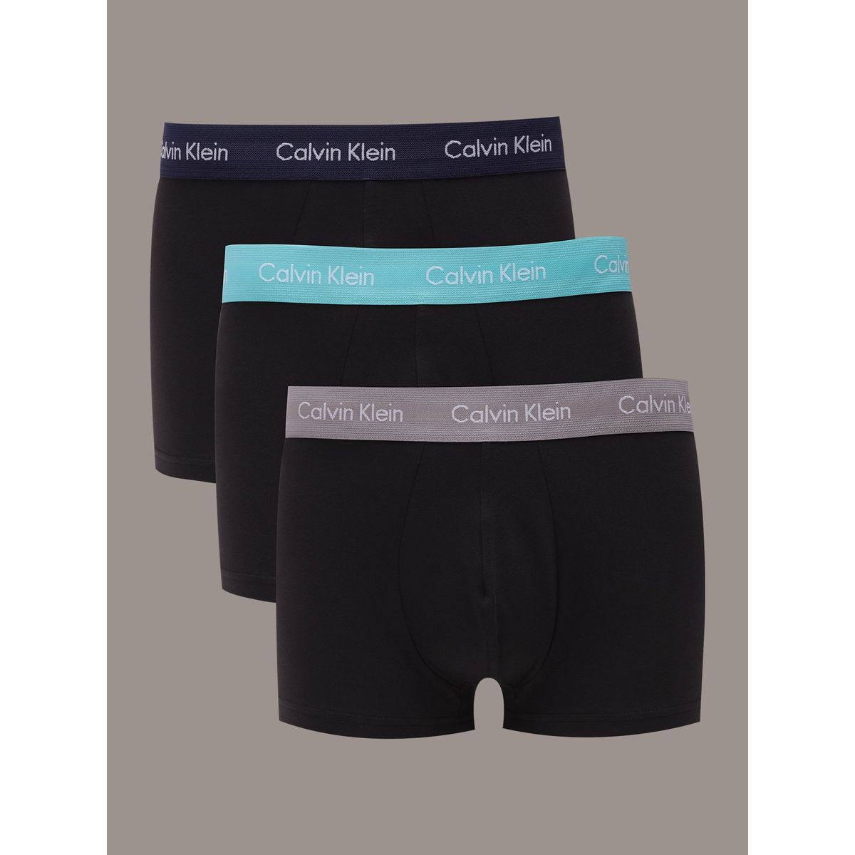 CALVIN KLEIN - Pack 3 Bóxers Low Rise Trunk Cotton Stretch Negro Calvin Klein