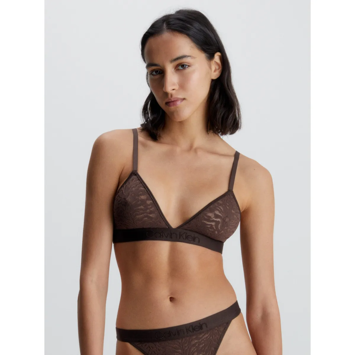 CALVIN KLEIN - BraletteTriángulo Intrinsic Unlined Café Calvin Klein