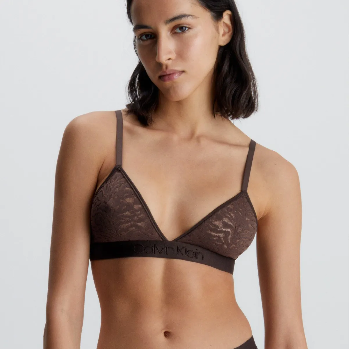 CALVIN KLEIN - BraletteTriángulo Intrinsic Unlined Café Calvin Klein