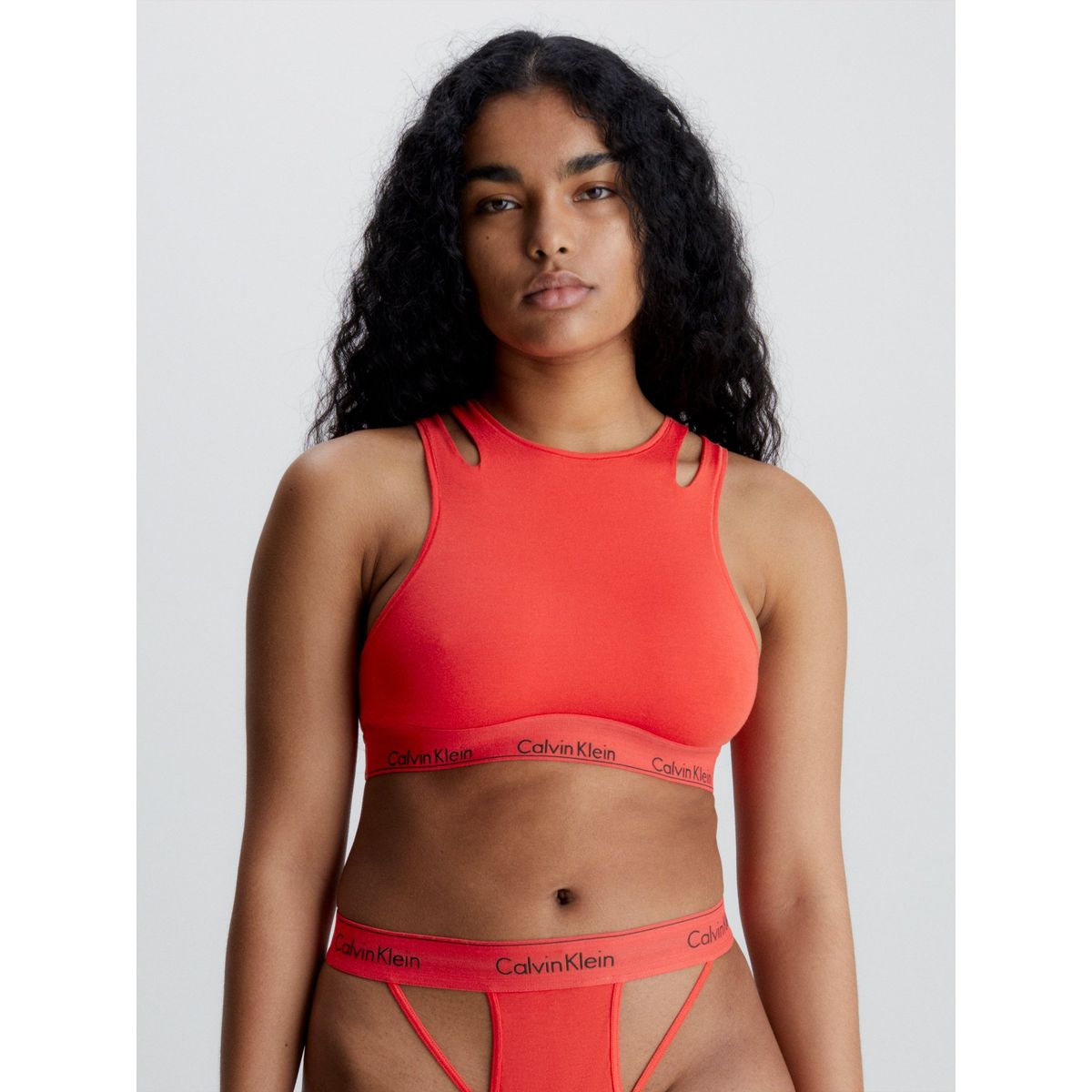 CALVIN KLEIN - Bralette CK Deconstructed Rojo Calvin Klein