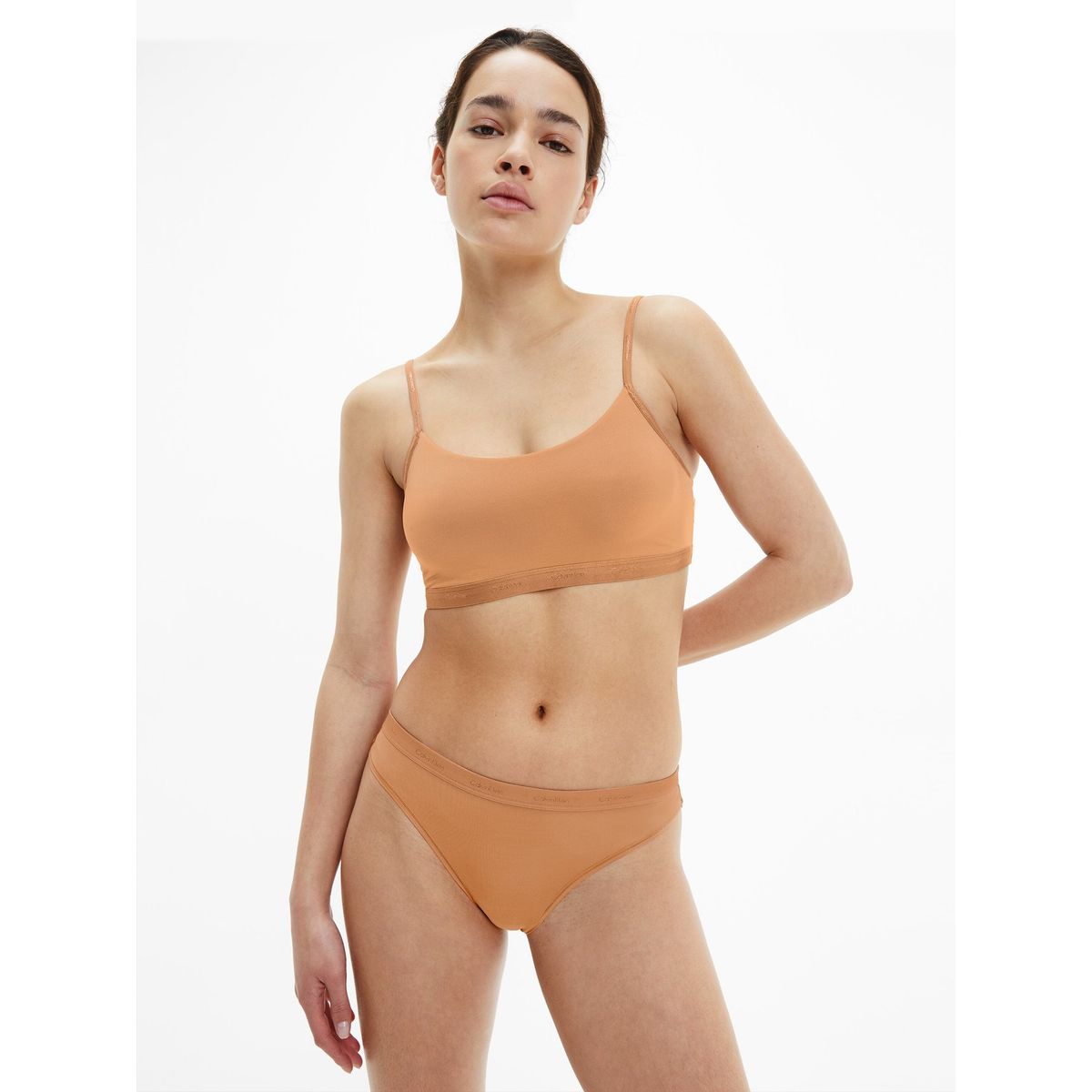 CALVIN KLEIN - Bralette Unlined Body Natural Café Calvin Klein