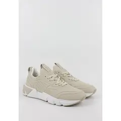 CALVIN KLEIN - Zapatillas de Cuero Lace Up Beige