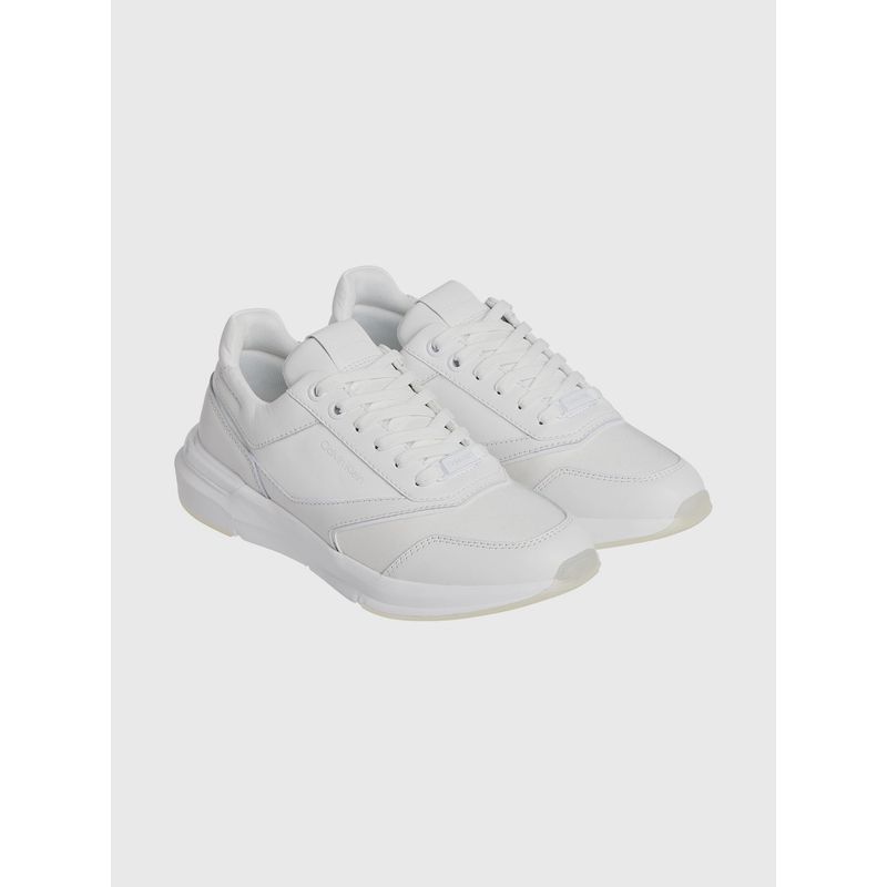 CALVIN KLEIN - Zapatillas de Cuero Flexi Runner Blanco Calvin Klein