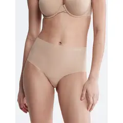 CALVIN KLEIN - Calzón Hipster Alto Invisible Beige