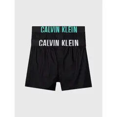 CALVIN KLEIN - Pack 2 Woven Boxer Intense Power Negro