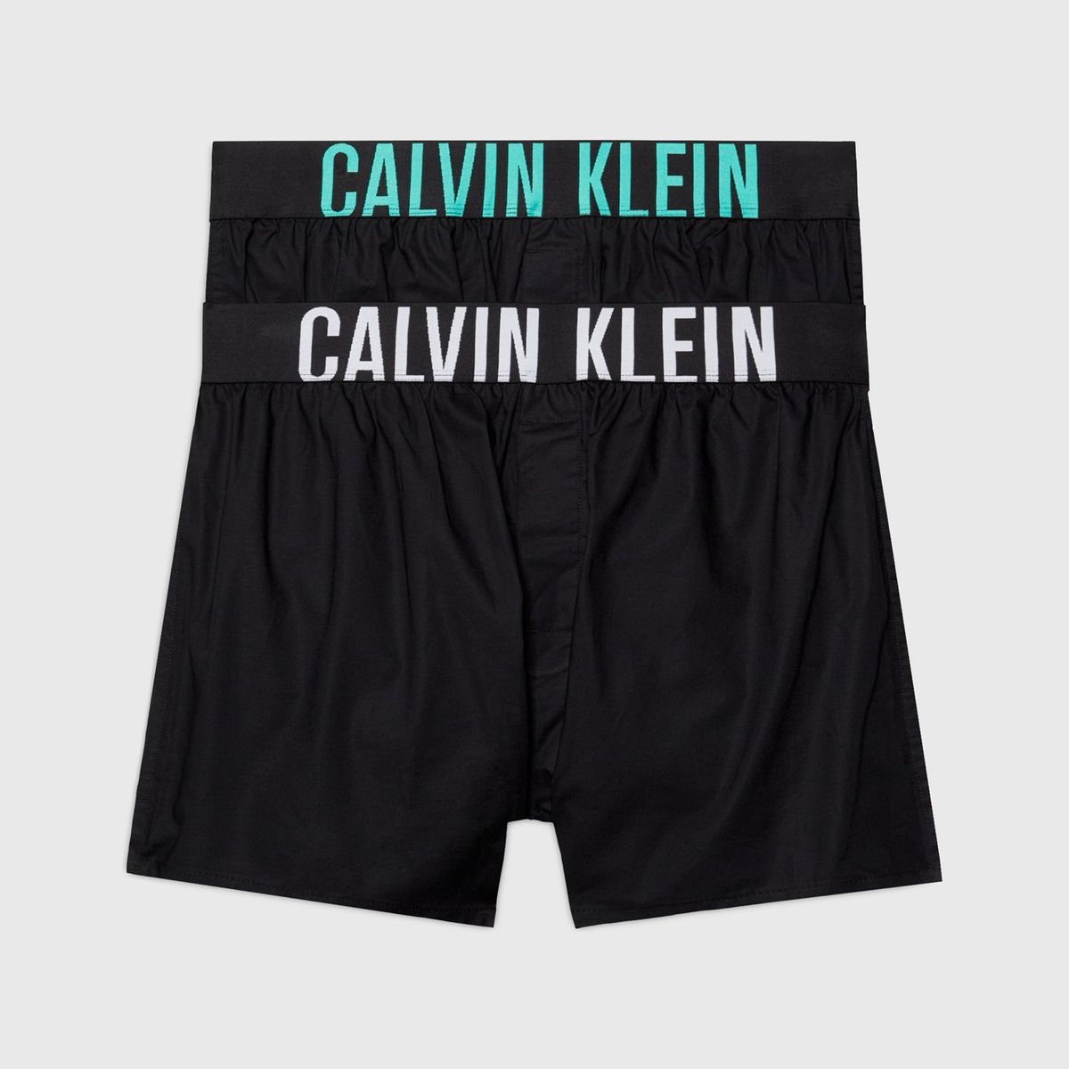 CALVIN KLEIN - Pack 2 Woven Boxer Intense Power Negro Calvin Klein