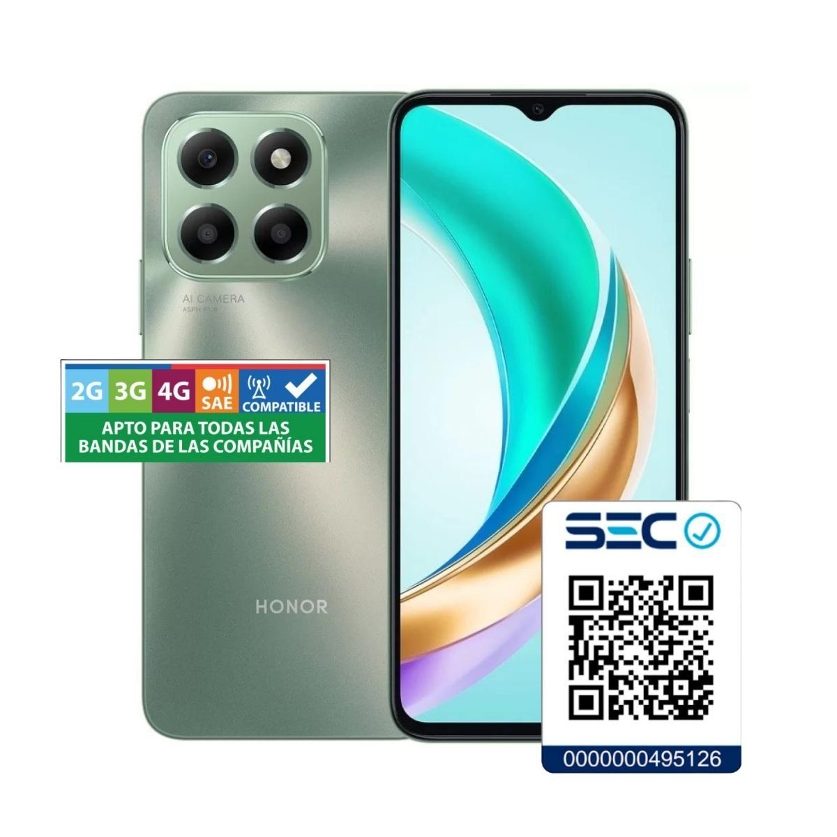HONOR - Honor X6B Plus 4G 8Gb + 256GB Verde Bosque