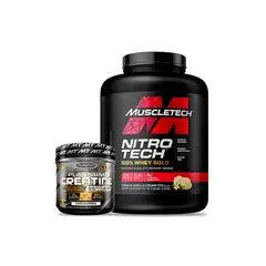 MUSCLETECH - WHEY GOLD NITROTECH 5 LBS + CREATINA PLATINUM - CHOCOLATE