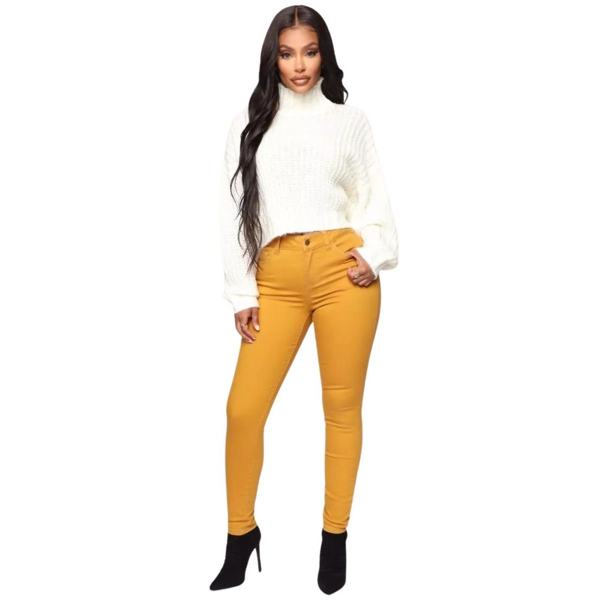 LIKE SHOP - Pantalones Leggins Tela Jeans Elasticado Calza Lindo Calce 48