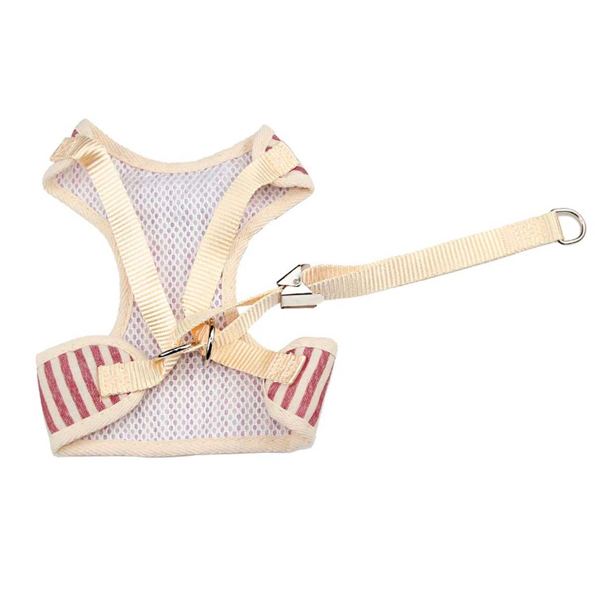 GENERICO - Arnes Pechera Entera + Correa Para Mascotas Rojo Talla L