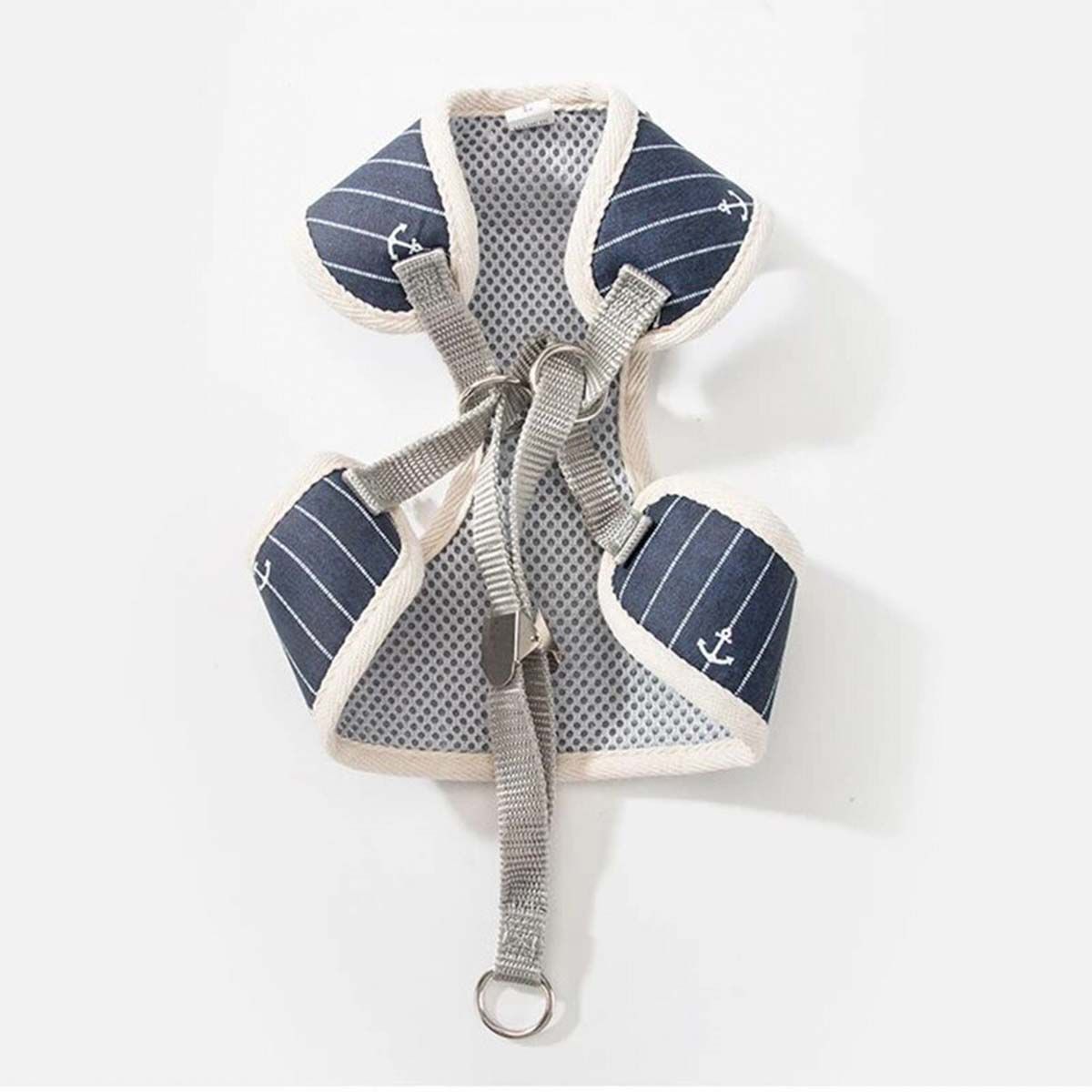 GENERICO - Arnes Pechera Entera + Correa Para Mascotas Azul Marino L