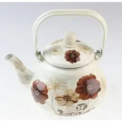 GENERICO - TETERA ENLOSADA Y ESMALTADA DE 2 LITROS CON DISEÑO FLORES