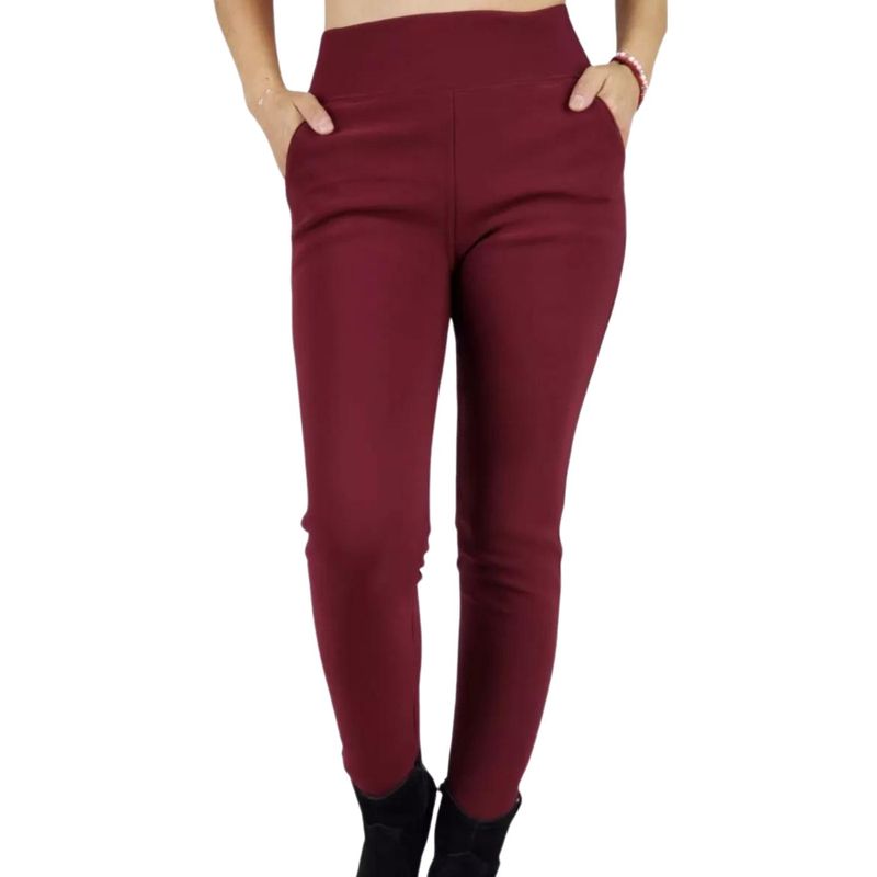 MPROPIA - Pantalón Calza Mujer Invierno Forro Interior Piel Bolsillos Cierre H1