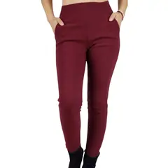 MPROPIA - Pantalón Calza Mujer Invierno Forro Interior Piel Bolsillos Cierre H1