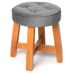 BARRA DESIGN - Pouf Spring Velvet Gris