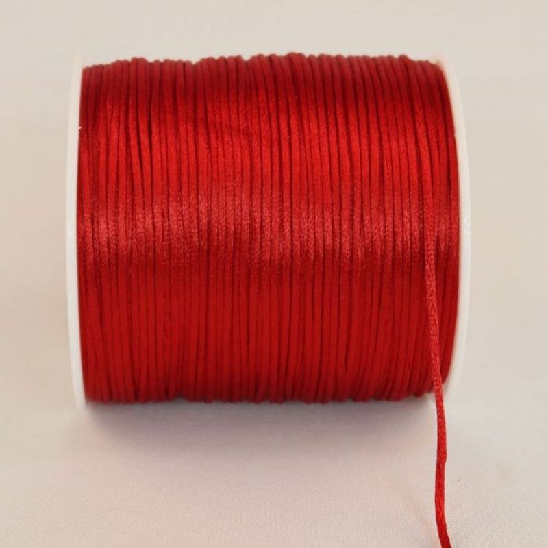 GENERICO - Cordón cola de ratón 2mm 100m rojo