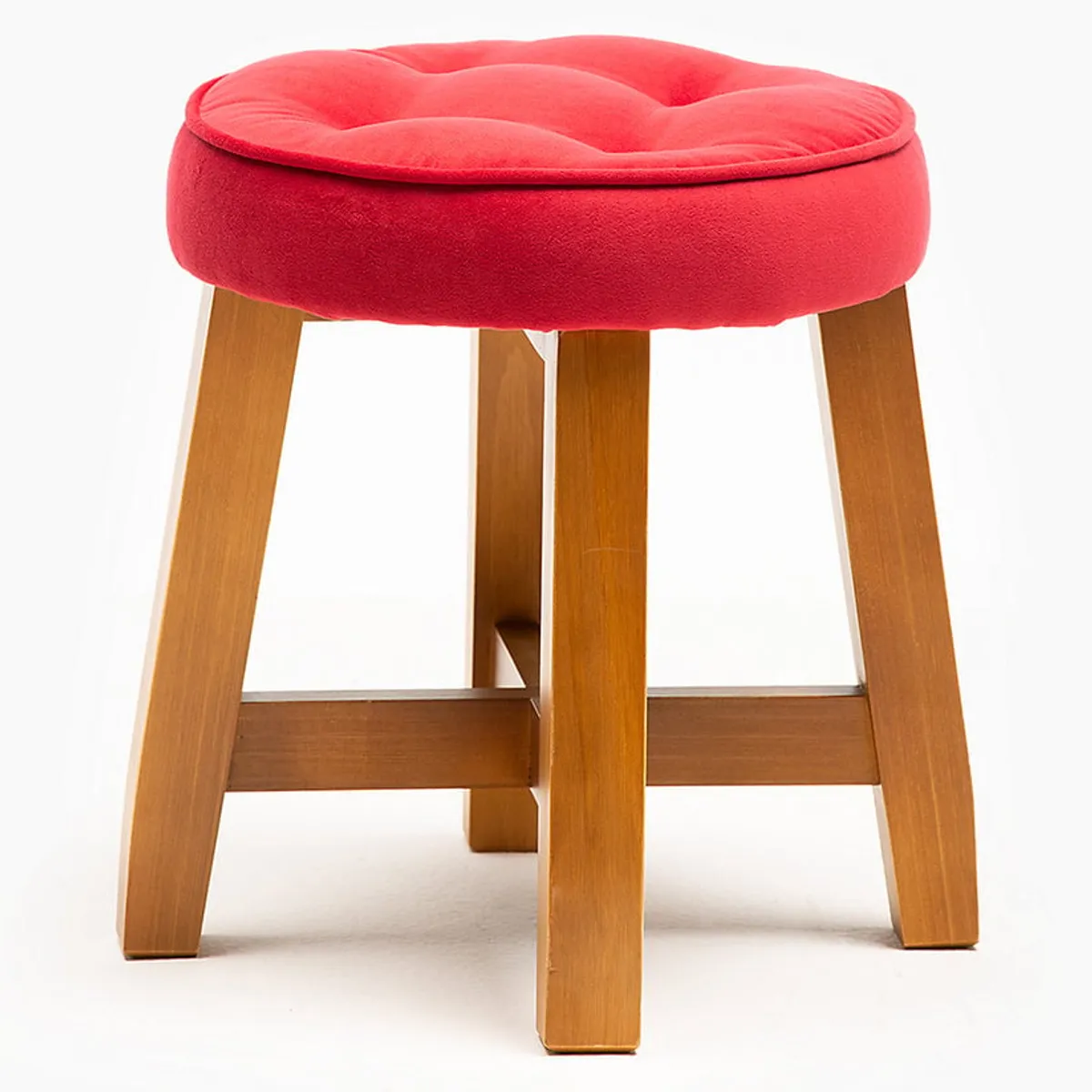 BARRA DESIGN - Pouf Spring Velvet Rojo