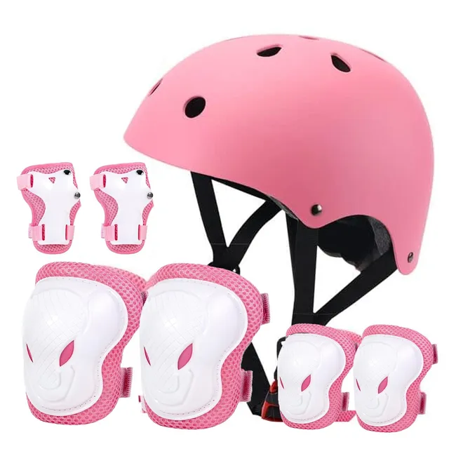 GENERICO - Set Protecciones y Casco Niño Niña Patines Bicicleta Large