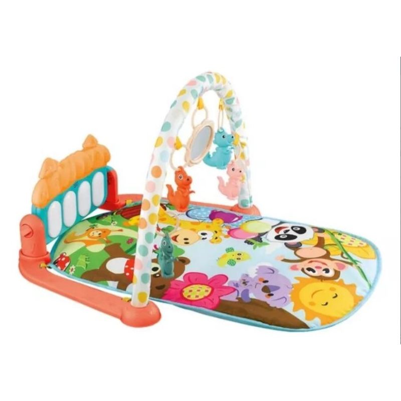 GENERICO - GIMNASIO MUSICAL PARA BEBE PIANO ANIMALITOS COLOR ROSA