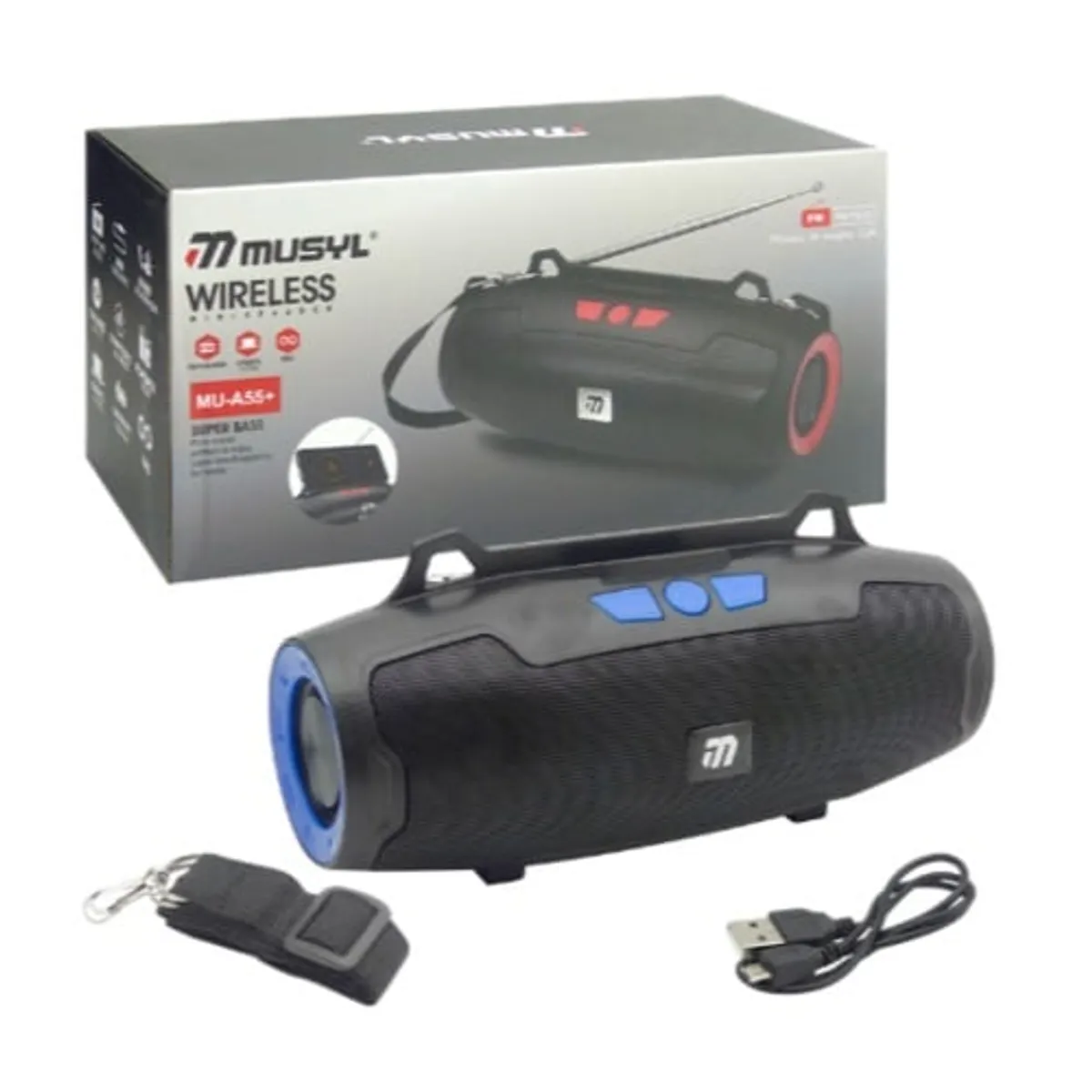 GENERICO - Parlante bluetooth Musyl MU-A55 Azul