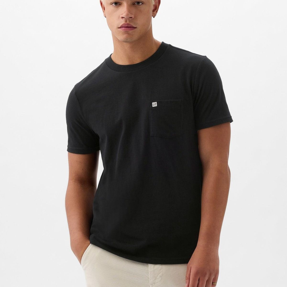 GAP - Polera Hombre Gap Pocket Negro