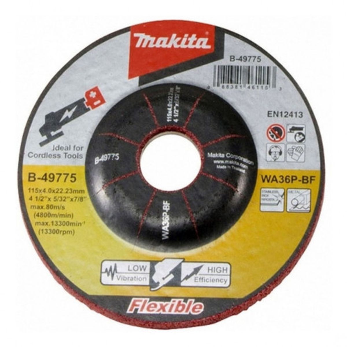 MAKITA - Disco Desbaste Flexible 115x40x2223mm WA36P Makita B-49775