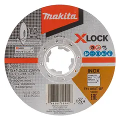 MAKITA - Disco de corte fino acero inox. X-LOCK 115 mm E-00387