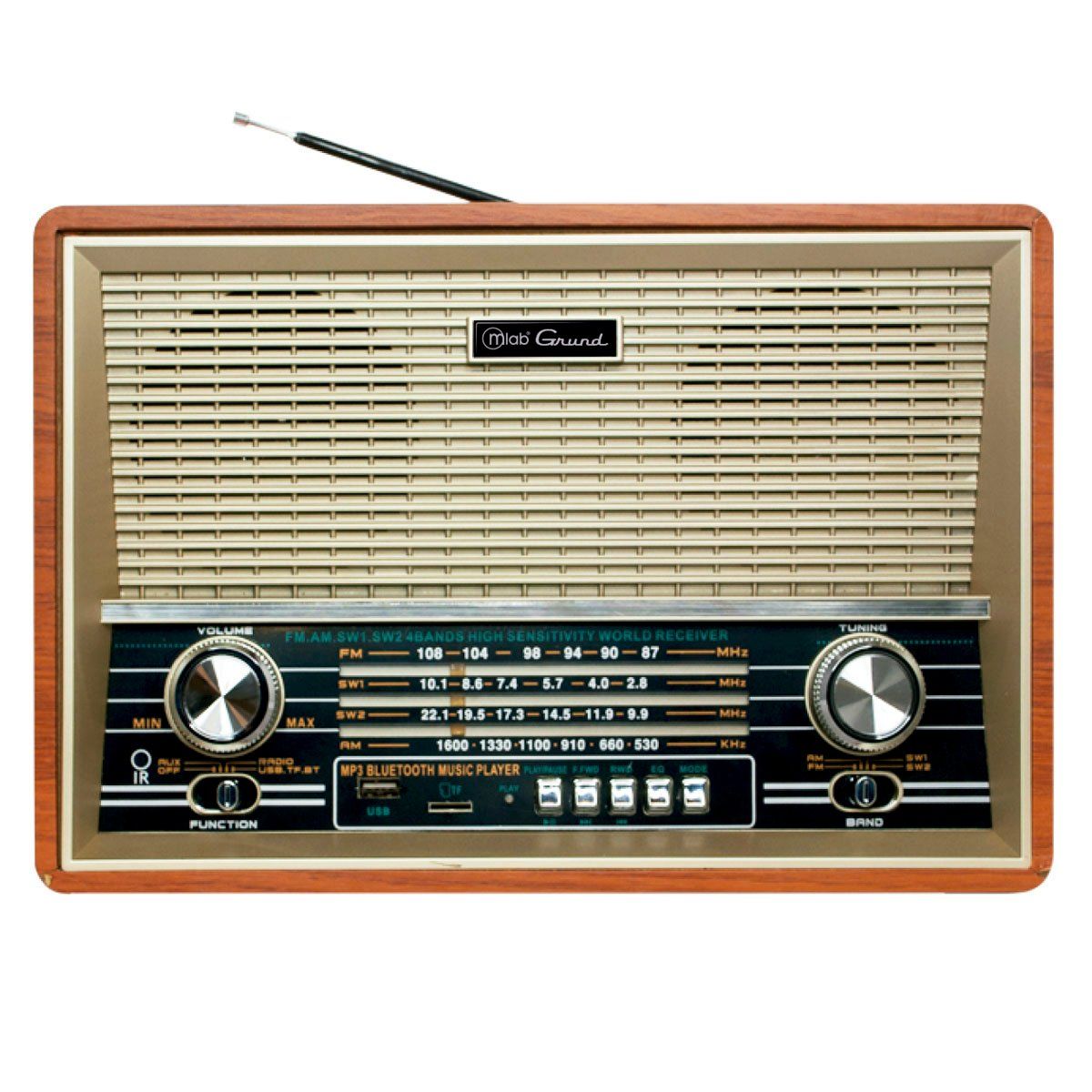 MICROLAB - Radio Vintage Con Bluetooth Retro Radio AM/FM Grund