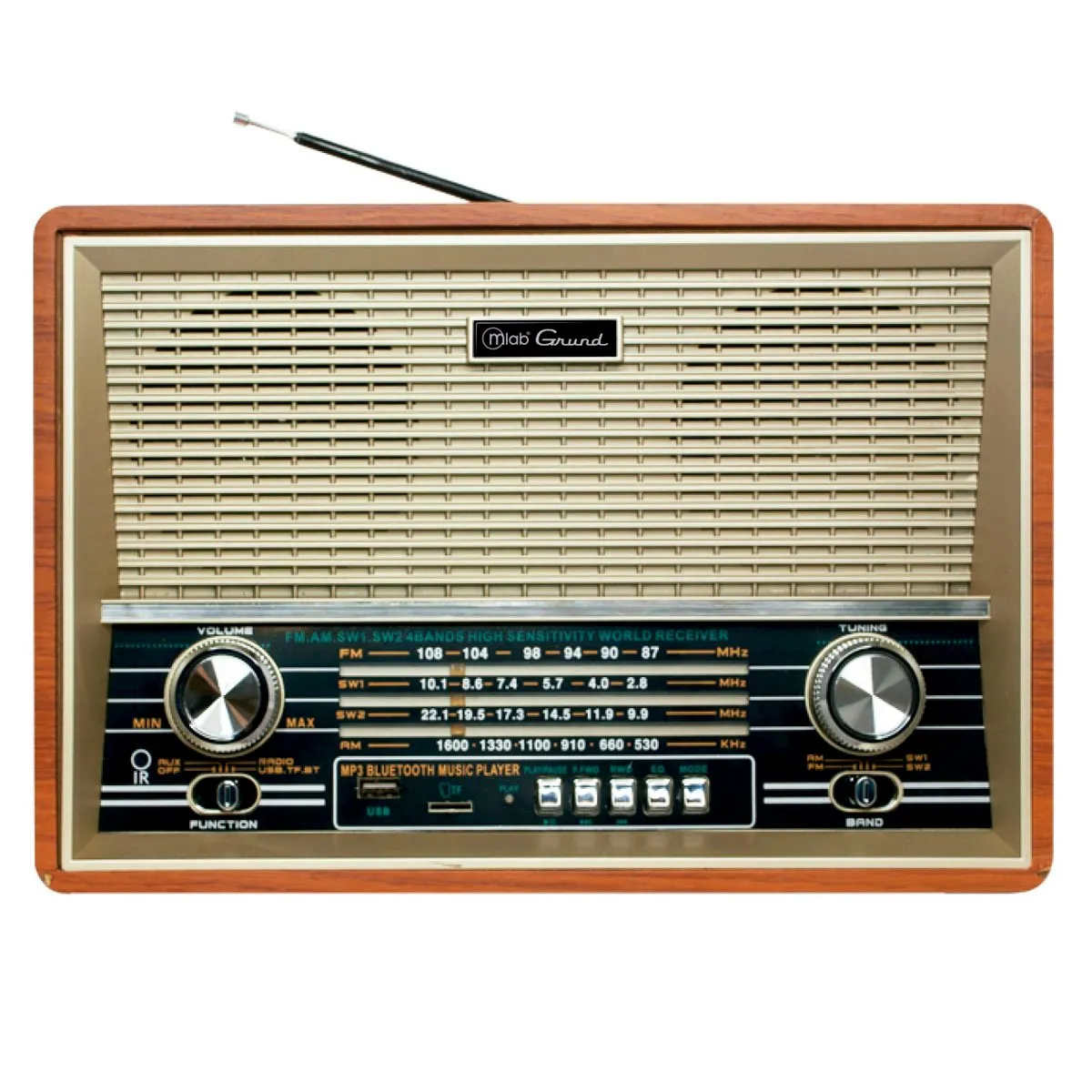 MICROLAB - Radio Vintage Con Bluetooth Retro Radio AM/FM Grund