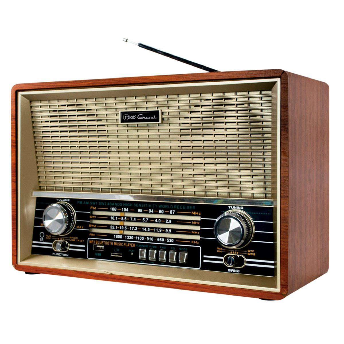 MICROLAB - Radio Vintage Con Bluetooth Retro Radio AM/FM Grund